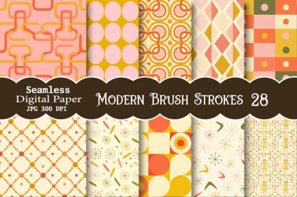 Download Modern Brush Strokes Paper Pack - Modern brush Collection