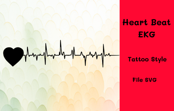 Download Heart Beat EKG Omnipresent Tattoo Style - Omnipresent Collection